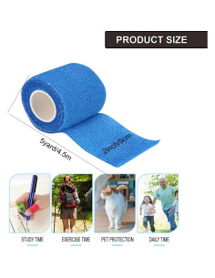 Paquete de 15 Vendajes Autoadhesivos ANAMPION 5cm x 4.57m Negro 2