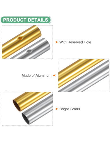 16 Tubos de Campanas de Viento Aluminio M METERXITY DIY 4 Tamaños