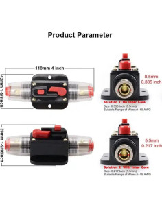 Disyuntor BEISUOS 30A Manual 12-48V DC Impermeable 2