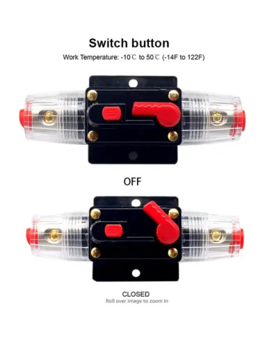 Disyuntor BEISUOS 30A Manual 12-48V DC Impermeable