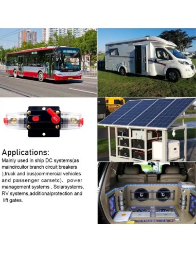 Disyuntor BEISUOS 30A Manual 12-48V DC Impermeable