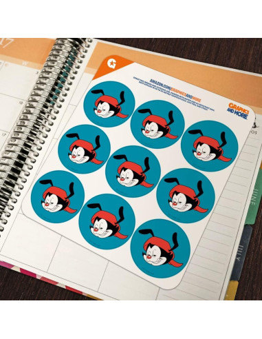 Calendario Planificador Animaniacs - 18 Pegatinas Claras