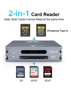 Lector de Tarjetas CFexpress Tipo A y SD Rocketek USB 3.2 2