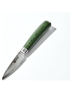 Cuchillo de Pelar HexClad 3.5" Acero Damasco Inoxidable Pakkawood