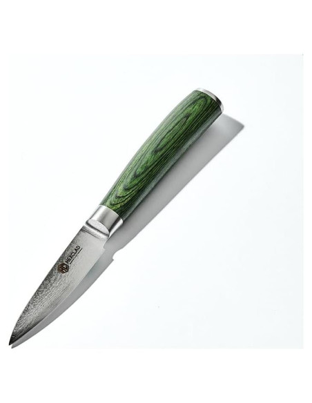 Cuchillo de Pelar HexClad 3.5" Acero Damasco Inoxidable Pakkawood