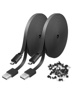 Paquete de 2 Cables de Extensión Micro USB 3M para Cámaras