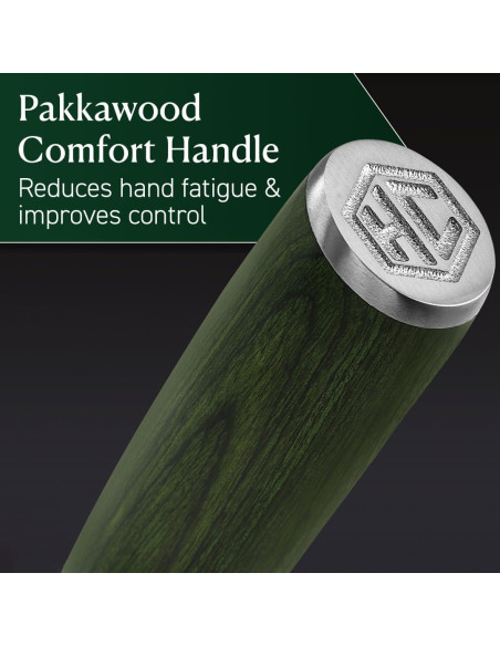 Cuchillo de Pelar HexClad 3.5" Acero Damasco Inoxidable Pakkawood