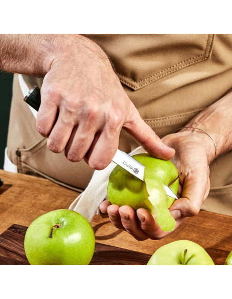 Cuchillo de Pelar HexClad 3.5" Acero Damasco Inoxidable Pakkawood