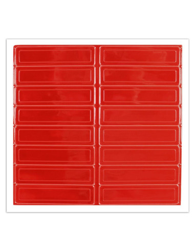Adhesivos Reflectantes AccuformNMC para Cascos 16 Pzas Rojo