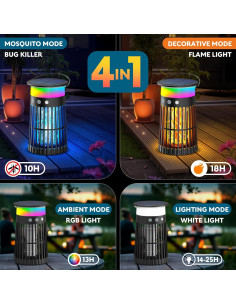 Zapper Solar de Insectos PhatroyYee 5-en-1 4200V Negro 2