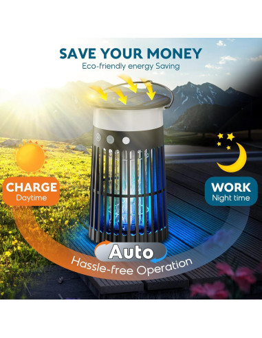 Zapper Solar de Insectos PhatroyYee 5-en-1 4200V Negro