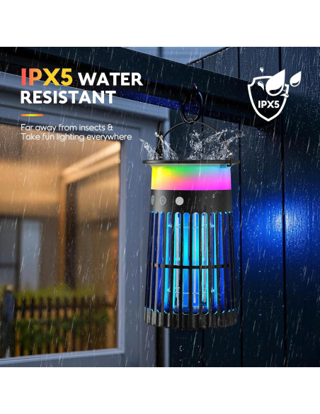 Zapper Solar de Insectos PhatroyYee 5-en-1 4200V Negro