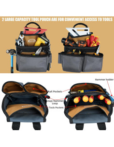 Cinturón de Herramientas MELOTOUGH 28 Bolsillos Caqui 2