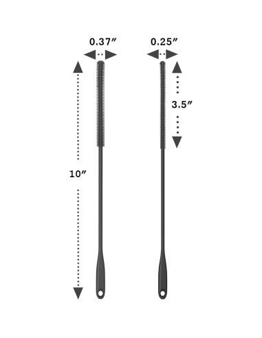 Cepillo Limpiador de Pajitas Purtribe 4 Pack Silicona 25.4 cm