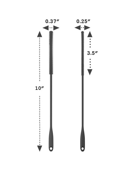 Cepillo Limpiador de Pajitas Purtribe 4 Pack Silicona 25.4 cm