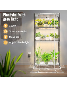 Invernadero Interior SpeePlant 4 Niveles con Luz de Crecimiento 2