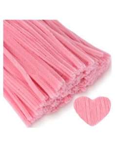 Limpiapipas Chenille Rosa Suave 300 Piezas Whaline 30x0.6 cm