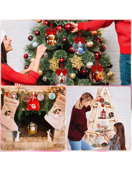 40 Llaveros Acrílicos en Blanco Yesweety 5cm para Manualidades