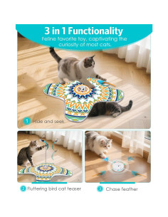Juguete Interactivo para Gatos Temracha 3 en 1 Recargable 2