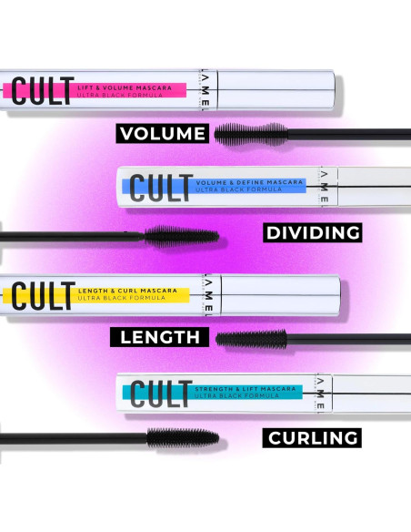 Máscara de Pestañas LAMEL Longitud y Rizo Negro 402