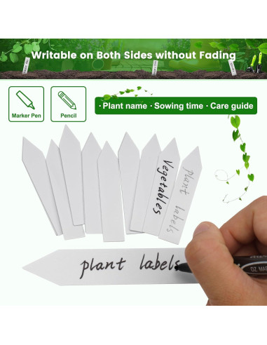 Etiquetas de Jardín KINGLAKE 200 Pcs 10 cm PVC Reutilizables