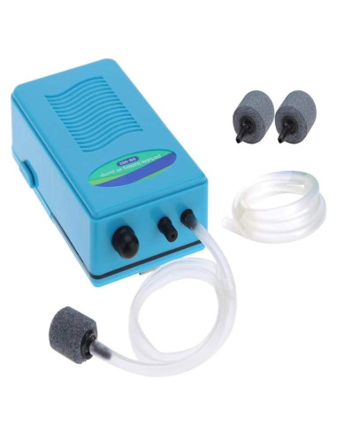Bomba de Aire Portátil para Acuario Lamilla 75-227L con Accesorios