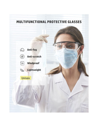 Gafas de seguridad DAY SUN PES02, Anti-vaho, Ajustables