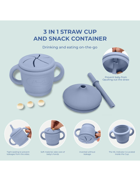 Set de Alimentación de Silicona 10 Piezas LimeOr - Bebés