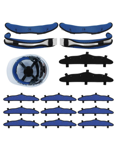15 Bandas de Sudor para Casco DEKELIY Algodón Azul