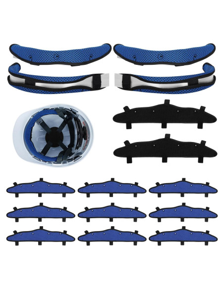 15 Bandas de Sudor para Casco DEKELIY Algodón Azul