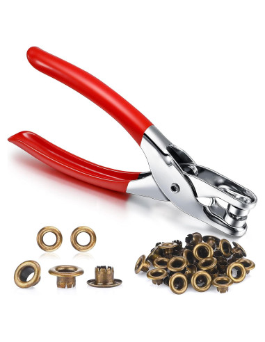 Kit de Ojetes Metálicos Mudder 301 Piezas 6.35 mm Bronce