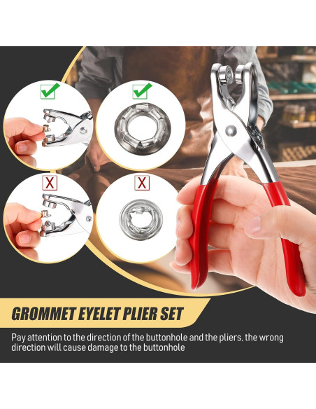 Kit de Ojetes Metálicos Mudder 301 Piezas 6.35 mm Bronce