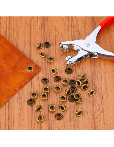 Kit de Ojetes Metálicos Mudder 301 Piezas 6.35 mm Bronce