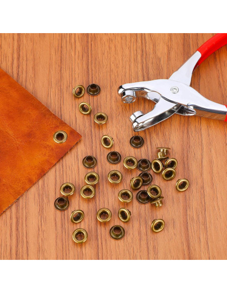 Kit de Ojetes Metálicos Mudder 301 Piezas 6.35 mm Bronce