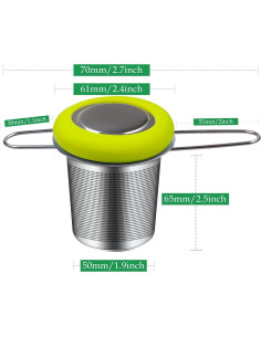 Infusor de Té Fenshine Acero Inoxidable Verde Mango Plegable 2