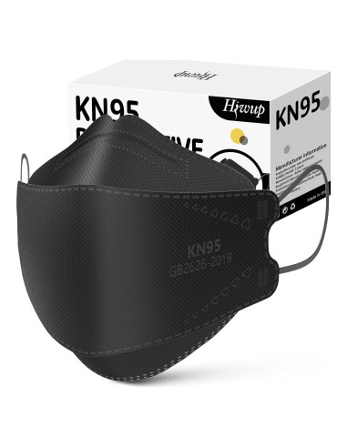 Mascarillas KN95 HIWUP Paquete de 50 Piezas Negras