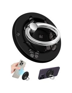 Soporte de Anillo Magnético Lotadilo Mariposa Negra 5cm