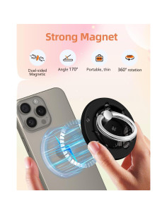 Soporte de Anillo Magnético Lotadilo Mariposa Negra 5cm 2