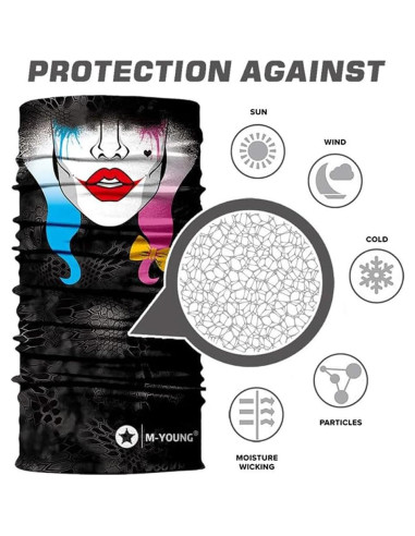 Máscara de Sol Calavera Azul para Pesca y Jardinería