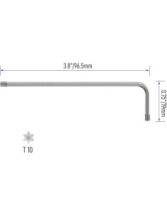 4 Piezas Llave Torx T10 FOCMKEAS Acero CRV a Prueba de Manipulación 2