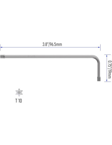 4 Piezas Llave Torx T10 FOCMKEAS Acero CRV a Prueba de Manipulación