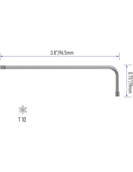 4 Piezas Llave Torx T10 FOCMKEAS Acero CRV a Prueba de Manipulación