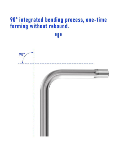 4 Piezas Llave Torx T10 FOCMKEAS Acero CRV a Prueba de Manipulación