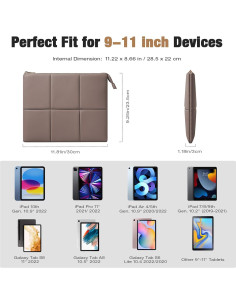 Funda Acolchada MoKo para Tabletas 9-11" Color Café 2