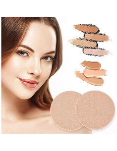 Juego de 12 Esponjas de Maquillaje Molain 5.5 cm Tono Piel 2