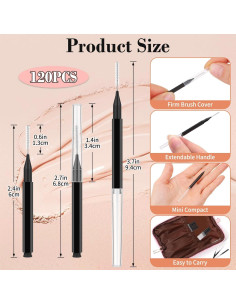 Juego de 120 Cepillos Micro para Cejas y Pestañas MAPVOLUT 2