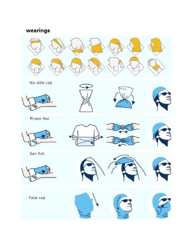 Máscara de Sol Calavera Azul para Pesca y Jardinería