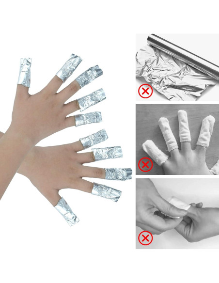 50 Piezas Removedor de Esmalte de Uñas en Gel FOHOLA