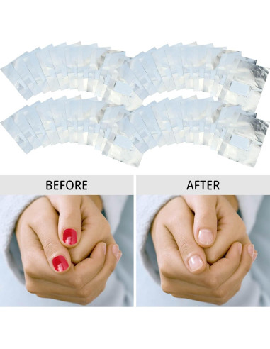 50 Piezas Removedor de Esmalte de Uñas en Gel FOHOLA