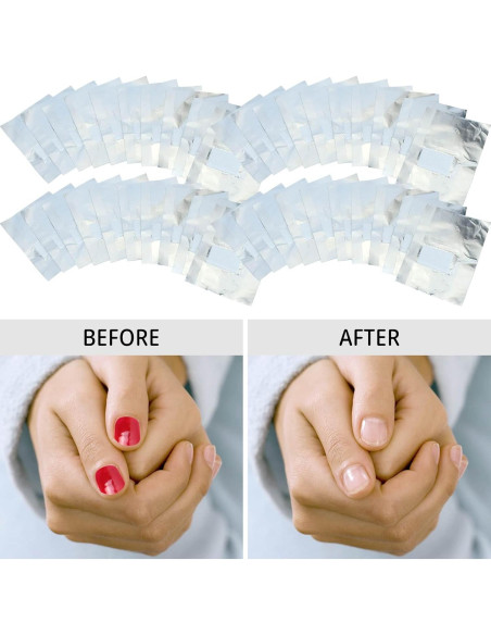 50 Piezas Removedor de Esmalte de Uñas en Gel FOHOLA